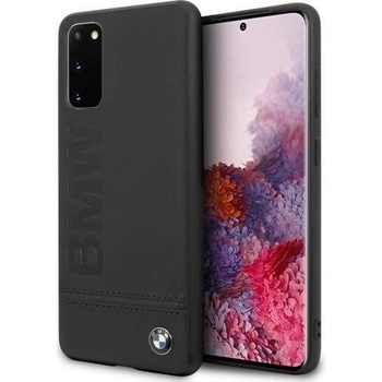 BMW Signature Genuine Leather Soft Case - кожен кейс (естествена кожа) за Samsung Galaxy S20 (черен)