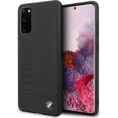 BMW Signature Genuine Leather Soft Case - кожен кейс (естествена кожа) за Samsung Galaxy S20 (черен)