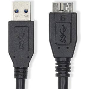 Nedis CCGL61500BK10 Кабел USB3.2 - micro-B (micro B), 5 Gbps, 1 м, (USB3.1, USB3.0, USB2.0) (CCGL61500BK10)
