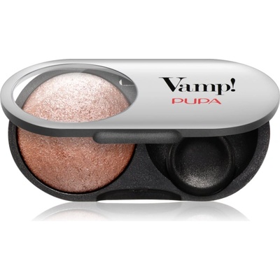 PUPA Vamp! Radiant Baked Eyeshadow дълготрайни сенки за очи с блясък цвят 402 Rose Gold - WET & DRY 1 гр
