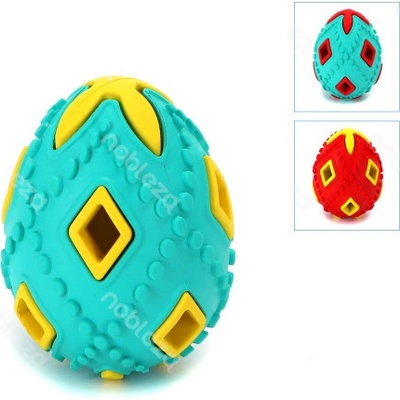 Nobleza Gumená lopta Hollow Egg 8 cm tyrkys
