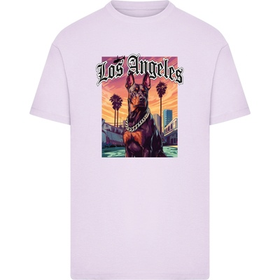 Mister Tee Тениска Los Angeles Dog Tee lilac XXLUB-MT3987-00145 - Тъмносив, размер XS