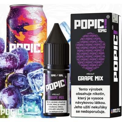 POPIČI! Salt Grape Mix 10 ml 10 mg