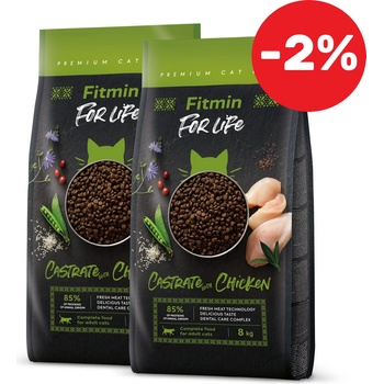 Fitmin For Life CAT CASTRATE Chicken 2 x 8 kg