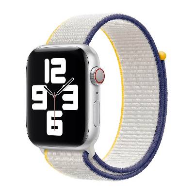 Sea Salt Sport Loop - оригинална текстилна каишка за Apple Watch 38мм, 40мм, 41мм, 42мм (2024) (бял)