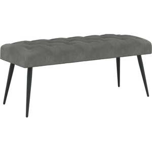 vidaXL Пейка с копчета Тъмносиво 110 x 40 x 46 cm Кадифе (42038572)