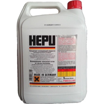 HEPU Антифриз Червен hepu g12 концентрат - 5 Литра - p999 (hepu red g12 5l)