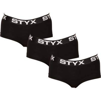 Styx Комплект от три - дамски бикини Styx с крачол черни Styx | Cheren | ЖЕНИ | S