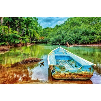 DIMEX ART s. r. o Флизелинов фототапет лодка в тропиците 375 x 250 см