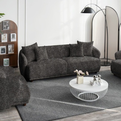 Home Finishing Триместен диван FAMIGLIA 220x91x71 графит (20FAMIGLIA03-03)