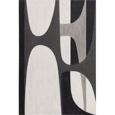 Kave Home Černobílý abstraktní obraz Onure 90 x 60 cm