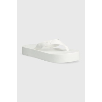 Calvin Klein Jeans Джапанки Calvin Klein Jeans FLATFORM FLIPFLOP JELLY в бяло с равна подметка YW0YW01398 (YW0YW01398)