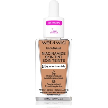 Wet n Wild Bare Focus Niacinamide Skin Tint лек хидратиращ фон дьо тен цвят Amber Beige (Warm) 32ml