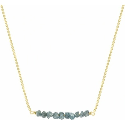 Eppi Zlatý choker s modrými nebrúsenými diamantmi Samante N36900