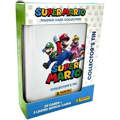 Panini Super Mario plechovka se 3 balíčky karet červená