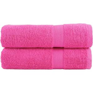 vidaXL Премиум кърпи за ръце SOLUND 2 бр. Розови 50x100 см 600 г/м2 (137521)