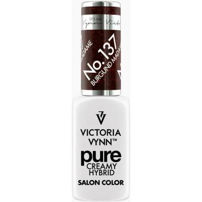 VICTORIA VYNN Hybridní gel lak PURE CREAMY HYBRID 137 Burgund Madame 8 ml