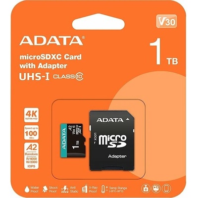 Adata MicroSDXC 1TB Premier Pro AUSDX1TUI3V30SA2-RA1