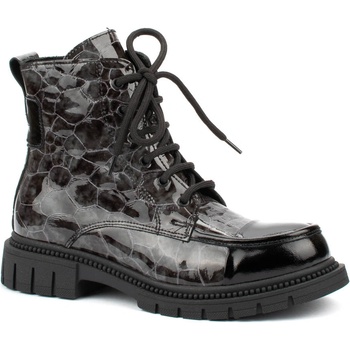 Дамски лачени боти от естествена кожа