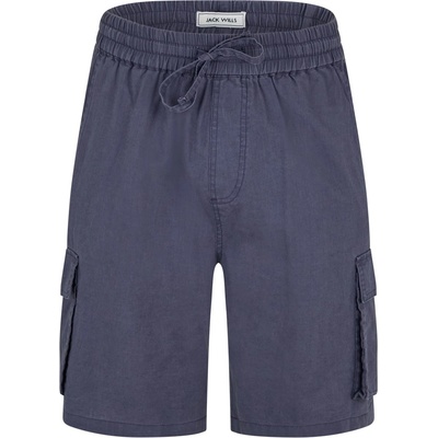 Jack Wills Анцуг Jack Wills Men's Linen Cargo Tracksuit Shorts - Blue Ink