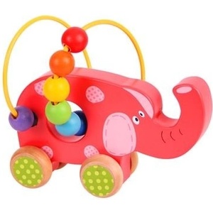Bigjigs Toys - Дървена играчка за бутане Слонче