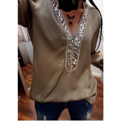 Dámska blúzka Sequins Hnedá