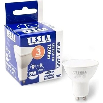Tesla LED žiarovka BULB GU10, 8 W, denná biela GU100840-7