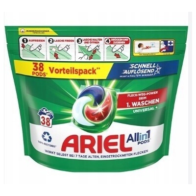 Ariel All in1 Pods Universal prací kapsle 38 PD