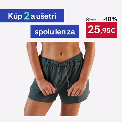 Kiprun dámske bežecké šortky Run 500 Dry priedušné tmavozelené