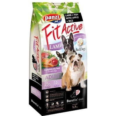 Panzi Fit Active Hypoallergenic Bulldogs Lamb, Fish & Apple Rice 1,5 kg