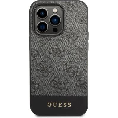 GUESS Гръб Guess 4G Stripe Case за iPhone 14 Pro Max - Сив