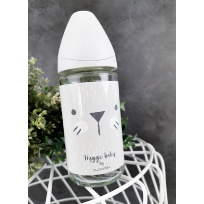 Suavinex láhev sklo 3P Hygge šedá 240 ml