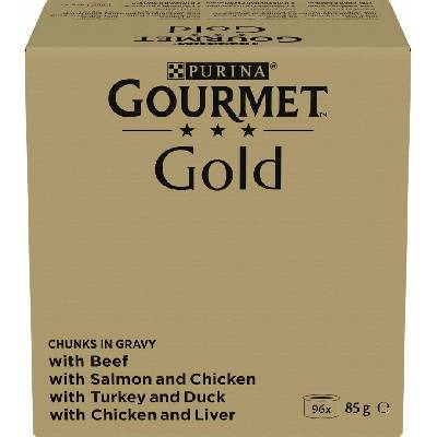 PURINA GOURMET GOLD Kousky v omáčce Mix 4 Flavors 96 x 85 g