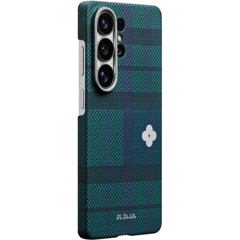 PITAKA Magsafe Калъф за Samsung S26 Ultra, Pitaka Edge Flora in Grid Case Forest Dawn, Зелен (FGS2601U)