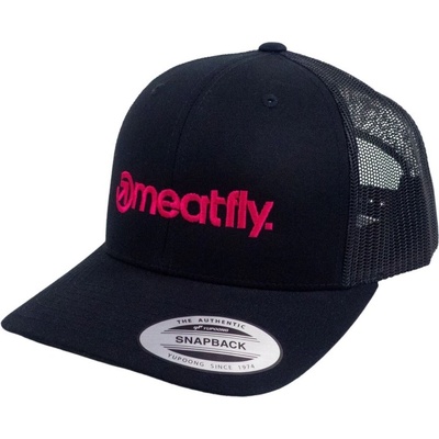 Meatfly Logo Trucker čierna/ružová