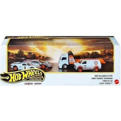 Mattel Hot Wheels Premium Le Mans Race Gulf Multipack Ford GT-40 McLaren F1 GTR Transit Supervan