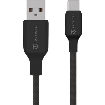 Tactical Здрав кабел с въжена оплекта за устройства с USB-C порт - Tactical Stitch Thread USB-A to USB-C Cable (30 см) 15W (черен) (57983126580)