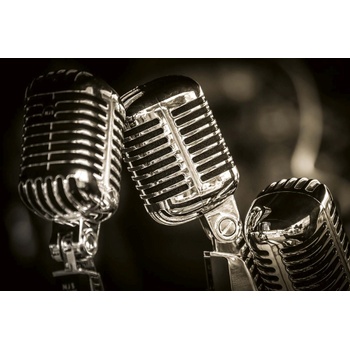 DIMEX ART s. r. o Флизелинов фототапет ретро микрофони 375 x 250 см