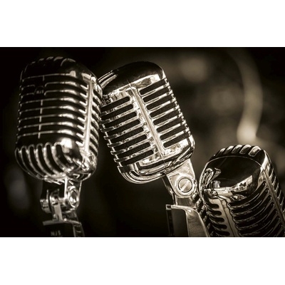 DIMEX ART Флизелинов фототапет ретро микрофони 375 x 250 см