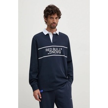 Pepe Jeans Bavlněné tričko s dlouhým rukávem Red Bull Racing x tmavomodrá s potiskem RM540011