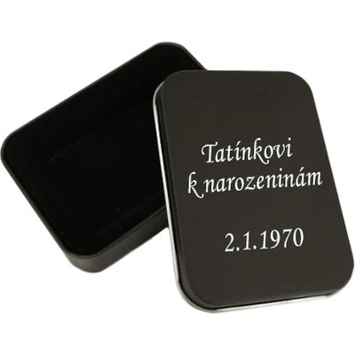 Kovová dárková krabička pro benzínové zapalovače černá TD 555007