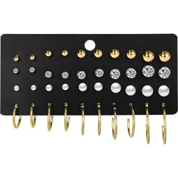 HARAHU Комплект обеци ma-28118 - Златна kp28118 (ma-28118)