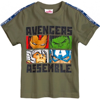 Chlapčenské tričko Avengers Assemble khaki
