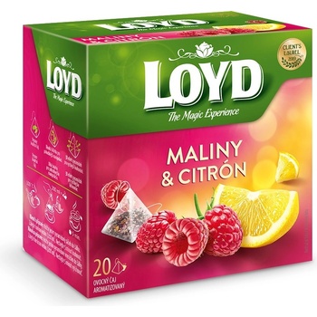 Loyd čaj malina citron pyramidový 20 x 2 g