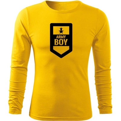 Dragowa Fit-T tričko s dlhým rukávom army boy žlté