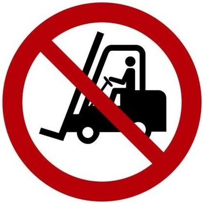 Grafiko | Zákaz provozu motorových vozíků - Materiál Al sendvič, Rozměr 300x300mm