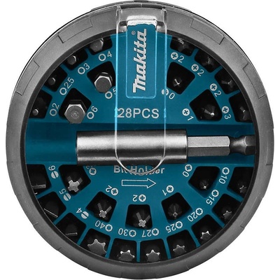 Makita Комплект накрайници / битове с магнитен държач, 28 части, PH/PZ/SB/TX/SW, Makita B-28911 (B-28911)