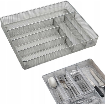Organizér do zásuvky na příbory METAL 6 přihrádek 37x30,5 cm PREMIUM