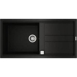 Teka Nova 60 L-TG ЧЕРНА М. 1030. ЧЕ, Гранитна мивка, авт. клапан, обръщаема (М.1030.ЧЕ) Мивка за вграждане