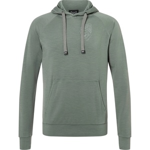 super. natural Мъжки вълнен пуловер super. natural Frosty Hoodie Merino hoodie - Eucalyptus / Vapor Grey - размер XXL (005-7176-0115)